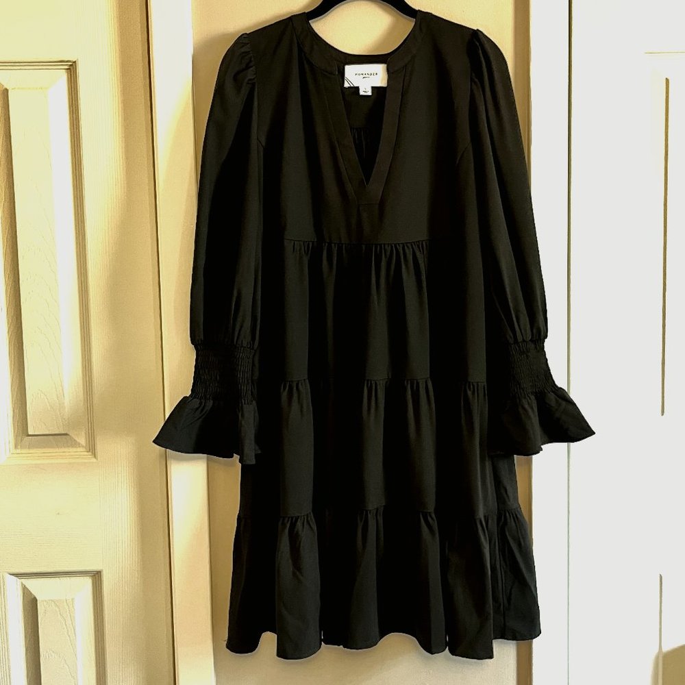 Tuckernuck Pomander Place Black Crepe Kenzo Dress